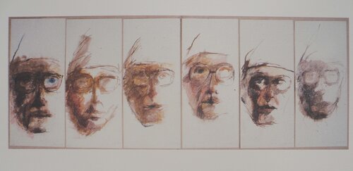 Six autoportraits by Bernard Dufour, Print for Sale on Singulart
