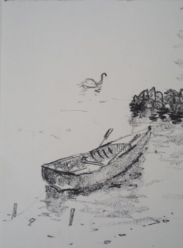 Suisse, Barque sur le Lac Léman by Bernard Gantner, 종이 for Sale on Singulart