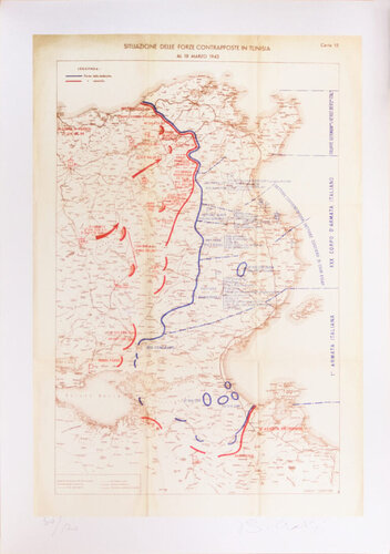 Situation Forces Opposed  in Tunisia  18, Mar, 1943 by Bettino Craxi, Print for Sale on Singulart
