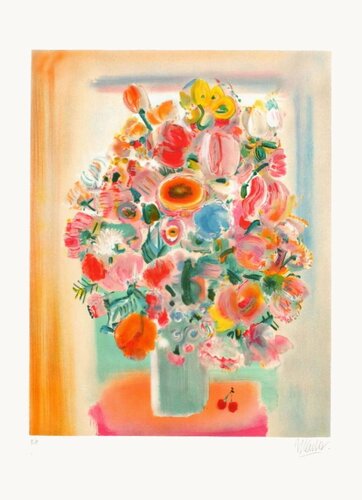 Tulipes et anémones von Blasco Mentor, Druck kaufen auf Singulart