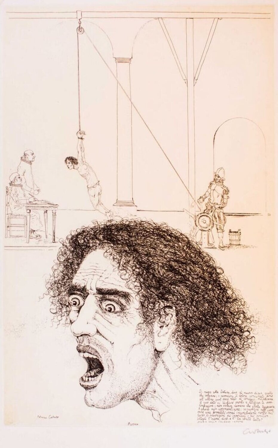 Processo-Lawsuit Bruno Caruso Print for sale