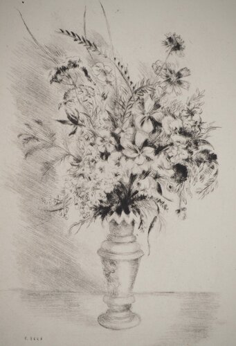 Bouquet au vase by Camille Berg, 版画 for Sale on Singulart