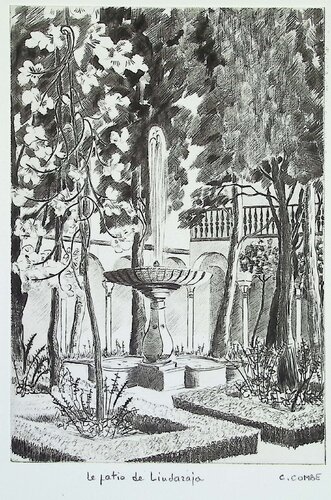 Grenade: La fiente de Lindaraja van Camille Combe, Afdruk te koop op Singulart