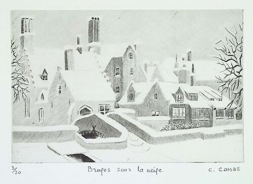 Bruges sous la neige Camille Combe