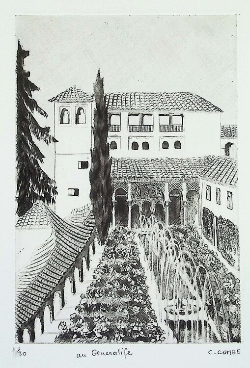 Au Generalife(grenade) Camille Combe