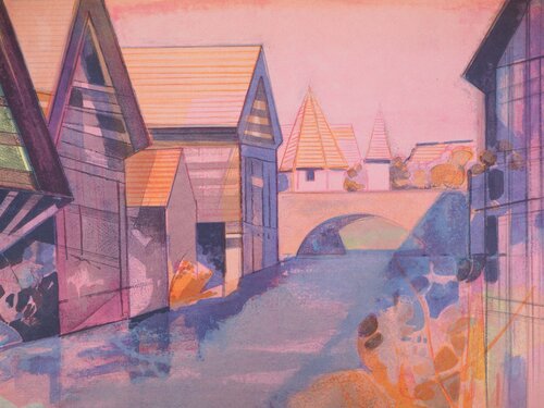 Maisons à colombages et La Weiss à Kaysersberg by Camille Hilaire, Print for Sale on Singulart