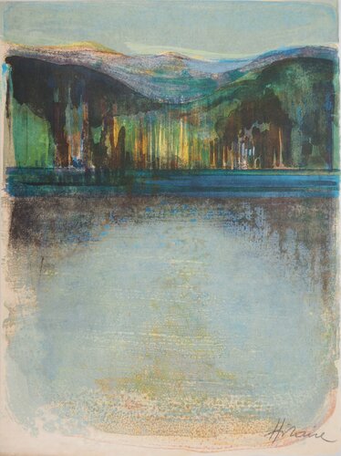 Alsace, Le lac d’Altenweiher, Lithographie originale signée by Camille Hilaire, Print for Sale on Singulart