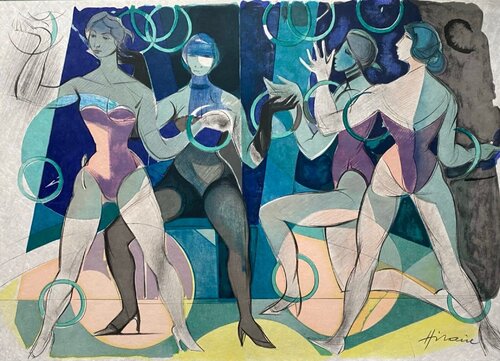 Les jongleurs von Camille Hilaire, Druck kaufen auf Singulart