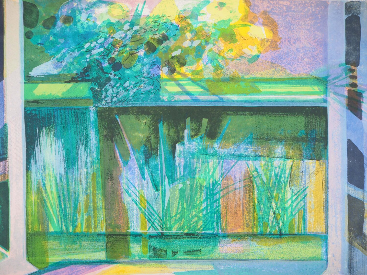 Terrasse avec vue sur la Zorn Camille Hilaire Druck zu verkaufen