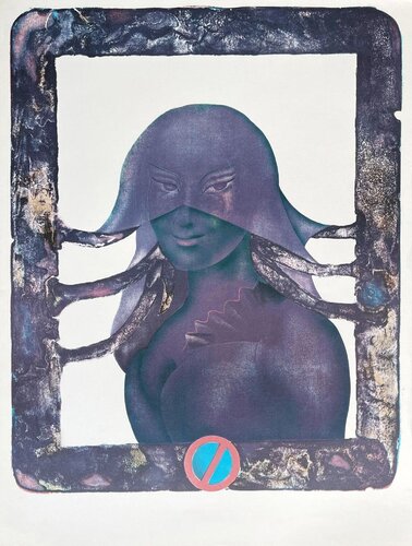 Expo 77 - Galerie de Seine (avant la lettre) de Carlo Guarienti, Impresión a la venta en Singulart