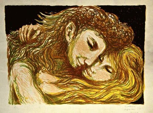 Lovers by Carlo Levi, Print for Sale on Singulart