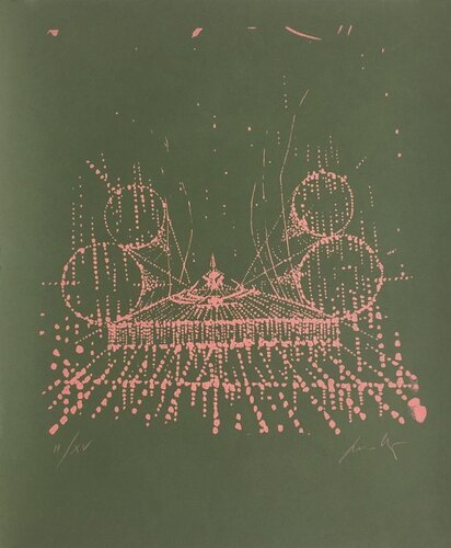 Chrysalide rose sur fond vert by Cesare Peverelli, Print for Sale on Singulart