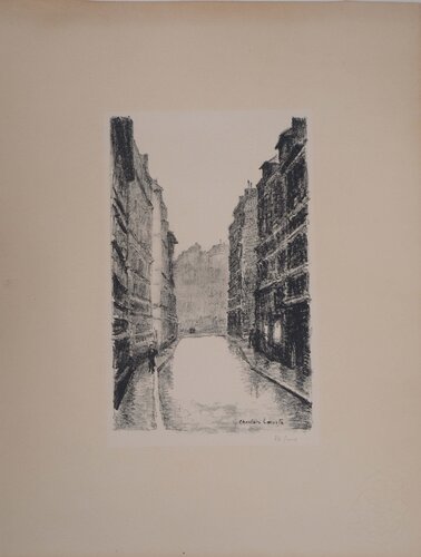 Vieux Paris, la Rue Bonaparte, Lithographie originale signée von Charles Lacoste, Druck kaufen auf Singulart