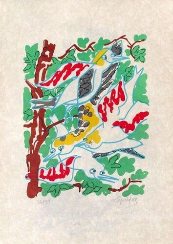 B - Oiseaux dans le feuillage I von Charles Lapicque, Druck kaufen auf Singulart