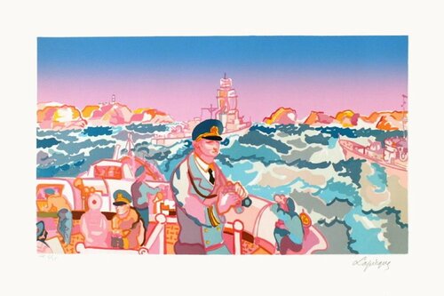 Bretagne - Manoeuvres en rade de Brest by Charles Lapicque, Print for Sale on Singulart