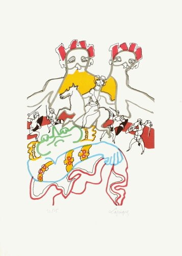 Italie - Funérailles étrusques VII von Charles Lapicque, Druck kaufen auf Singulart