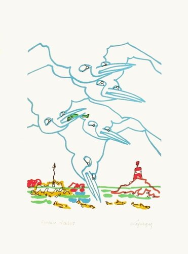 Bretagne - Les goélans II von Charles Lapicque, Druck kaufen auf Singulart