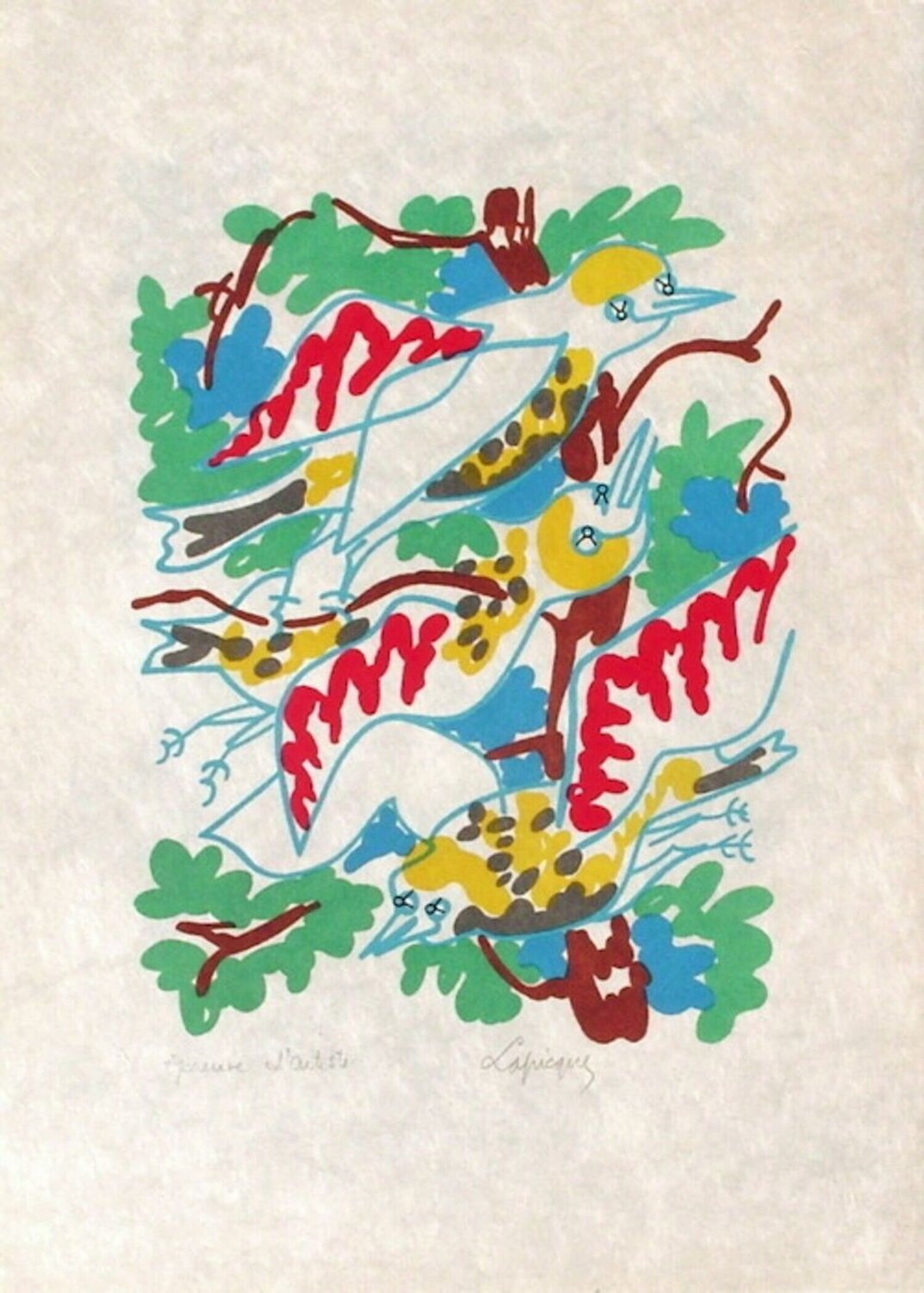 B - Oiseaux Charles Lapicque Afdruk te koop