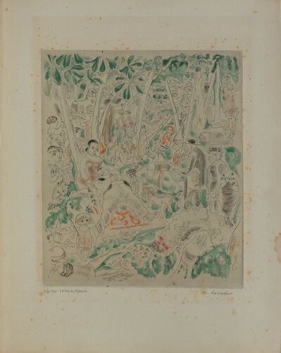 Rues et visages de Paris - Le bois du dimanche von Chas Laborde, Druck kaufen auf Singulart