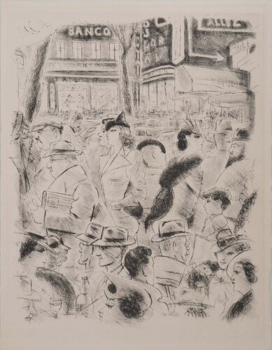 Boulevard Haussman, Gravure originale signée van Chas Laborde, Afdruk te koop op Singulart