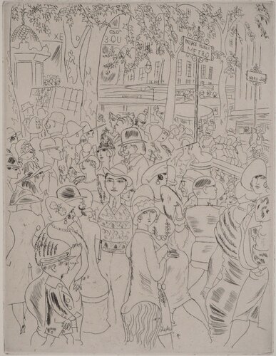 Boulevard des Capucines, Gravure originale van Chas Laborde, Afdruk te koop op Singulart