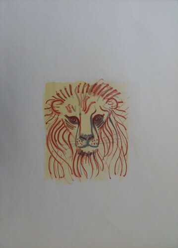 Tête de lion, Gravure de Christian Caillard, Impresión a la venta en Singulart