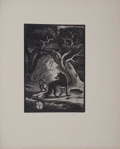 Les contes : Le petit chaperon rouge et le loup di Demetrios Galanis, Stampa in vendita su Singulart