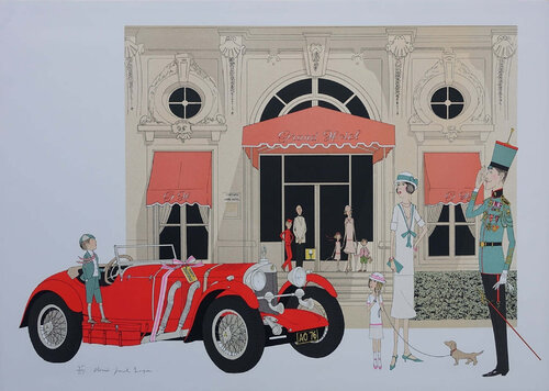 Cabourg grand hôtel, Lithographie originale by Denis-Paul Noyer, Print for Sale on Singulart