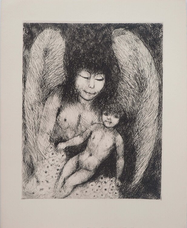 Ange et l'enfant  Edouard Goerg