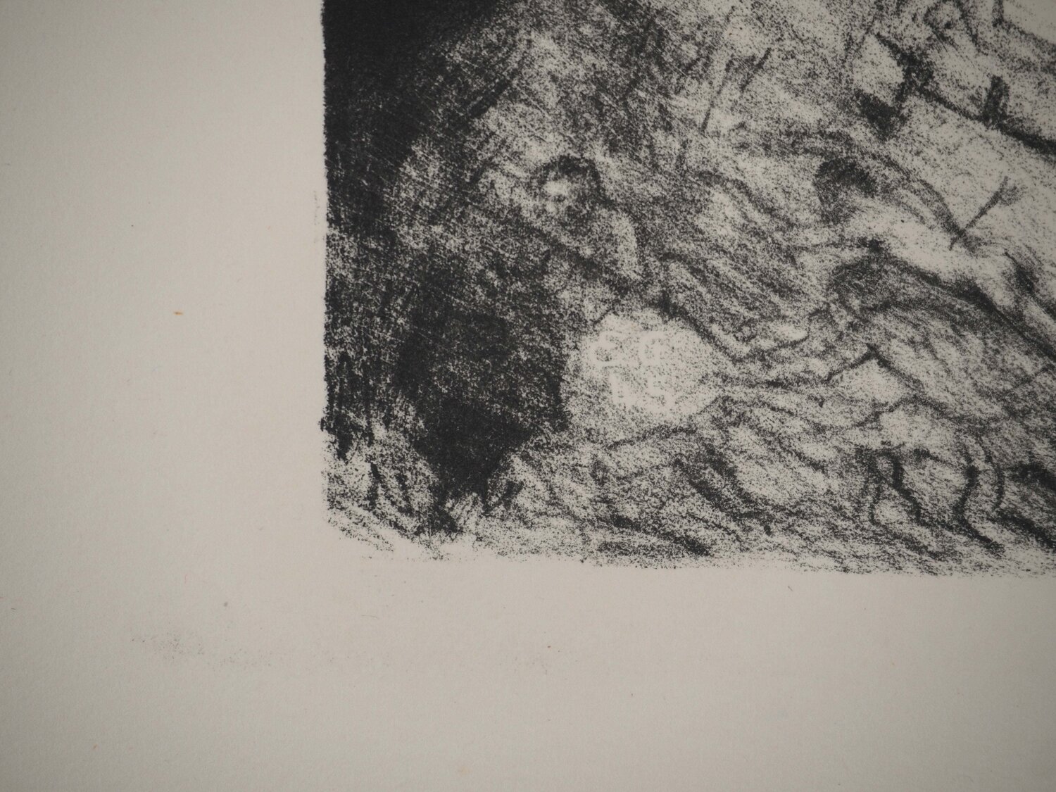 Le cavalier au cheval noir Edouard Goerg Stampa in vendita