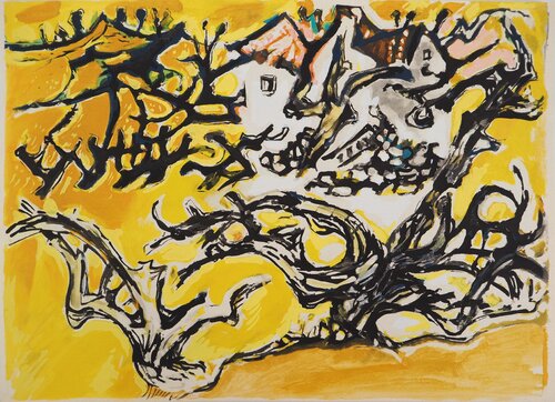 Provence, Paysage jaune par Edouard Pignon, Édition en vente sur Singulart