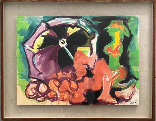 Les baigneuses au parasol by Edouard Pignon, 회화 for Sale on Singulart