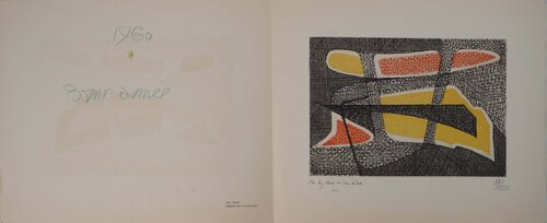 Motif rouge et jaune Elisabeth La-Mauviniere