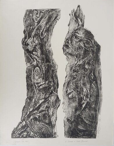 Nymphe et Faune by Ernst Wolfhagen, 版画 for Sale on Singulart