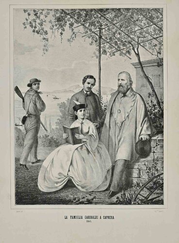Garibaldi and his family in Caprera von Francesco Casanova, Druck kaufen auf Singulart