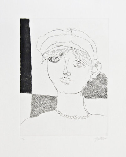 Girl with Necklace de Franco Gentilini, Impresión a la venta en Singulart