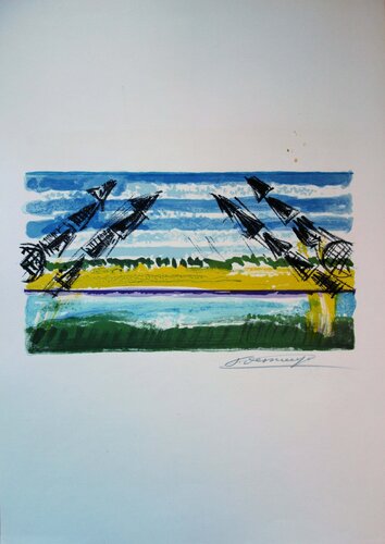 Le pont mobile di François Desnoyer, Stampa in vendita su Singulart