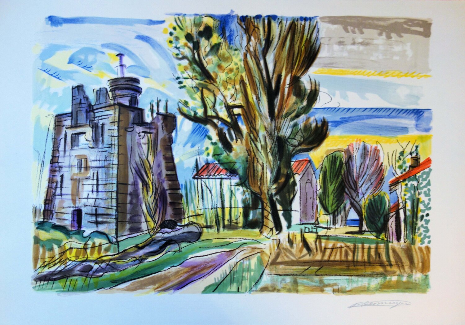 La vieille forteresse François Desnoyer Stampa in vendita