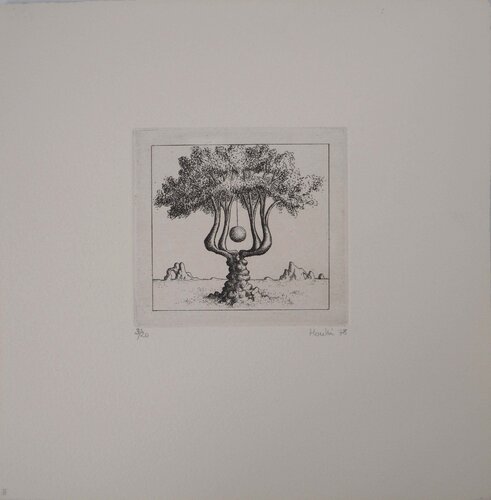 Arbuste Fantastique, Gravure originale signée by François Houtin, Print for Sale on Singulart