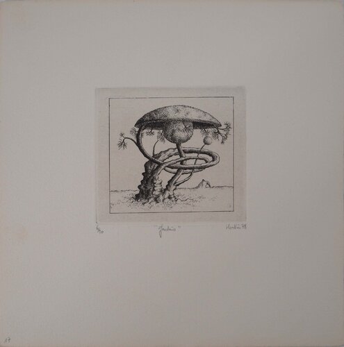 Arbuste Fantastique, Gravure originale signée by François Houtin, Print for Sale on Singulart