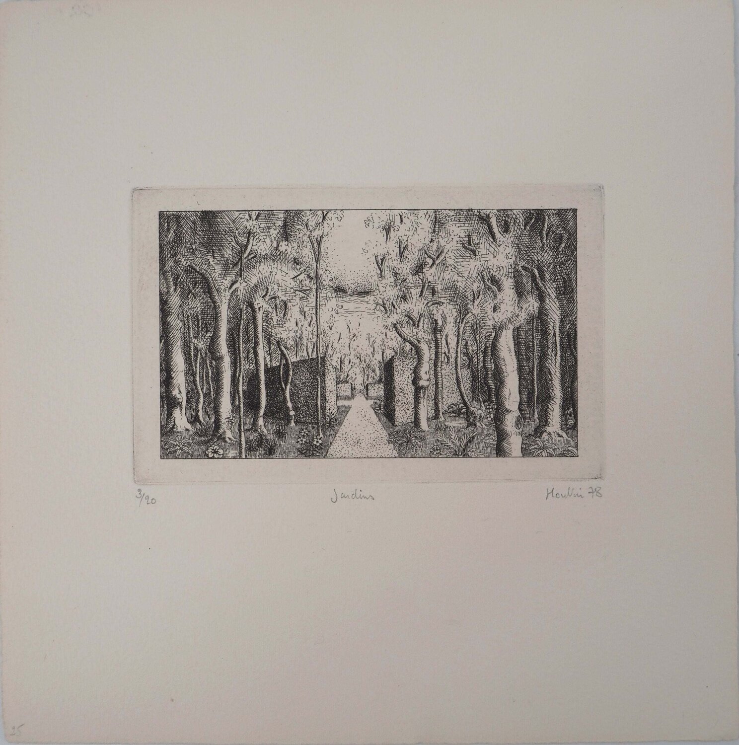 Entrée du parc François Houtin Print for sale