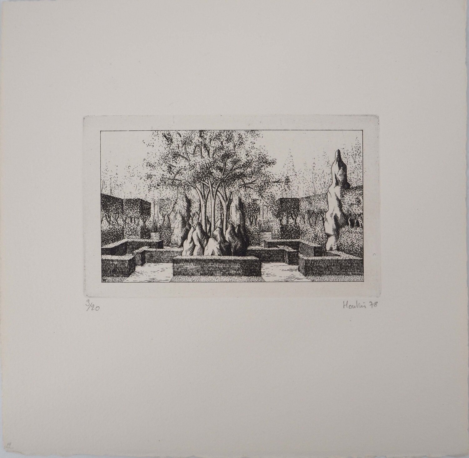 Sculptures entourant un arbre François Houtin Édition à vendre