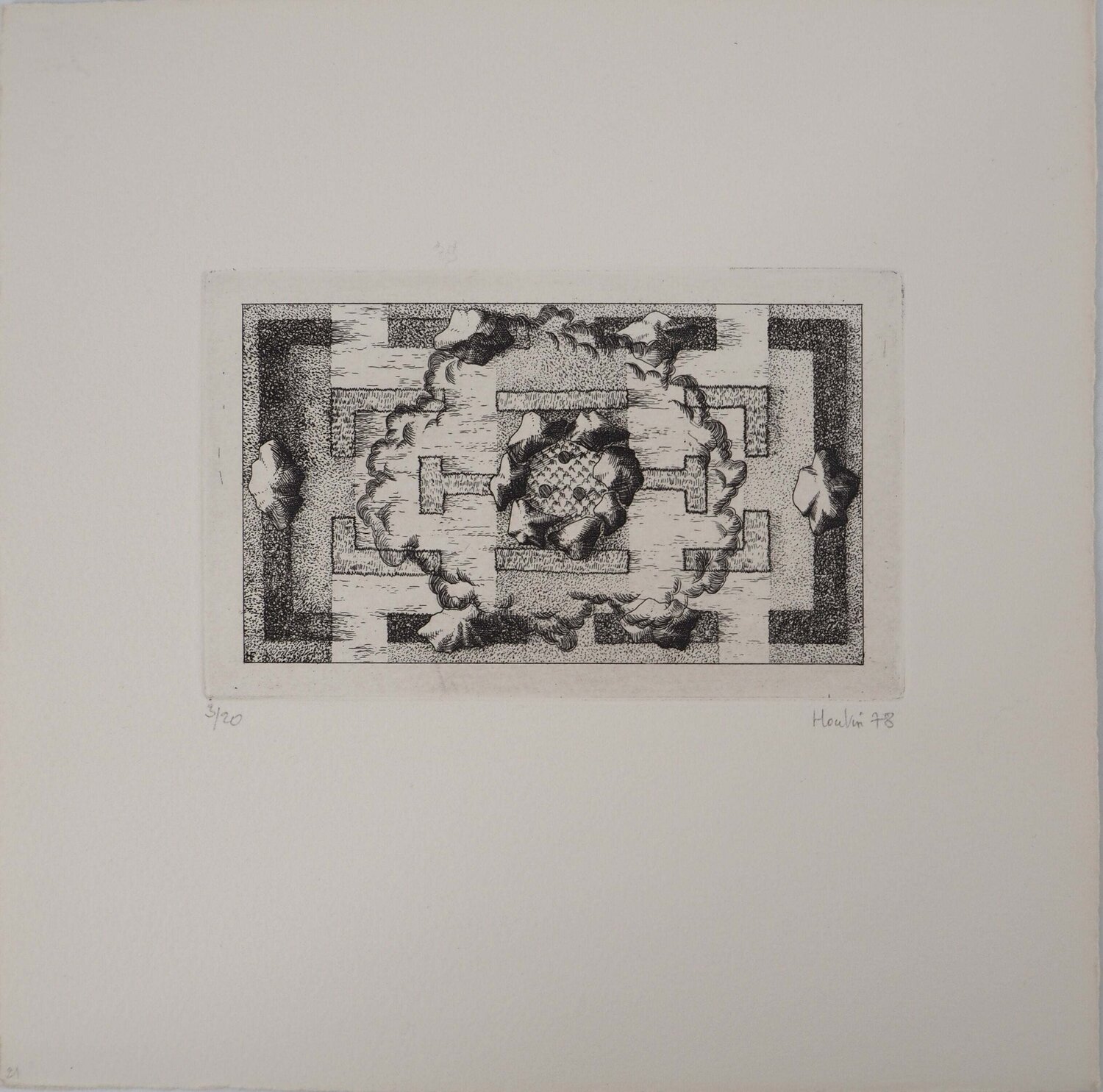 Agencement de buissons François Houtin Print for sale