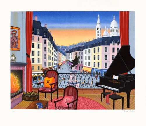 Paris - La Butte Montmartre di François Ledan-Fanch, Stampa in vendita su Singulart
