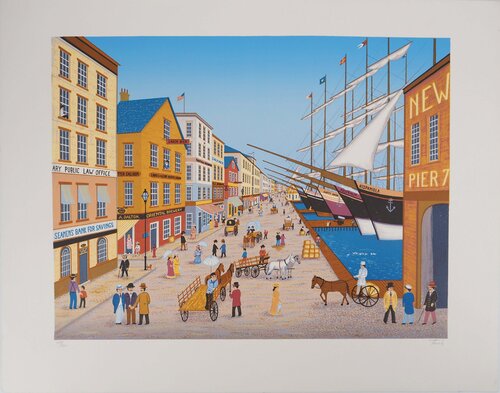 Port de New-York par François Ledan-Fanch, Édition en vente sur Singulart