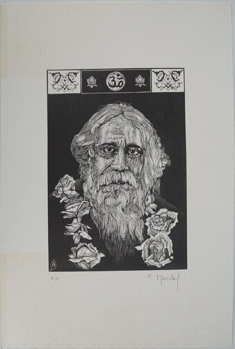 Vieil homme au collier de roses van François Maréchal, Afdruk te koop op Singulart