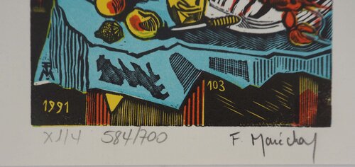 La bonne table au homard by François Maréchal, Print for Sale on Singulart