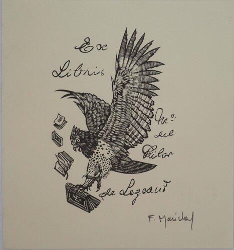 Aigle agrippant un livre François Maréchal