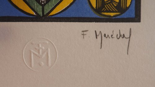 Christ et tétramorphe von François Maréchal, Druck kaufen auf Singulart