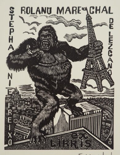 Paris : King Kong et la Tour Eiffel by François Maréchal, Print for Sale on Singulart